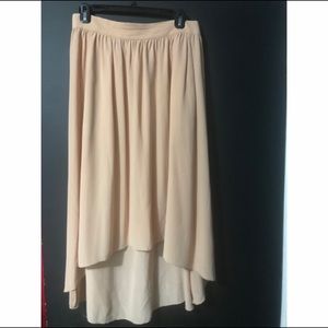Wilfred Blush Nude Light Elastic Waist silk Skirt